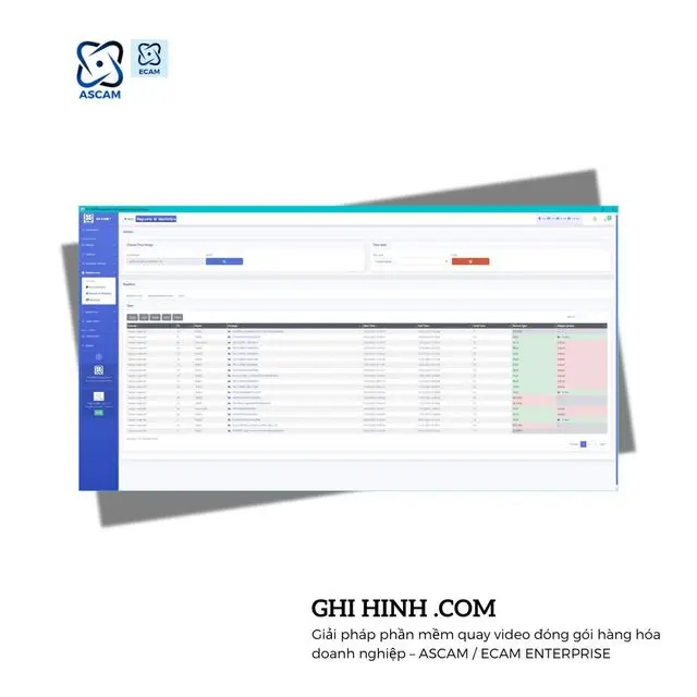 Danh sách video theo mã đơn hàng ASCAM